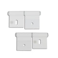 Cerniera alluminio bianco • 84 mm • 2 fori