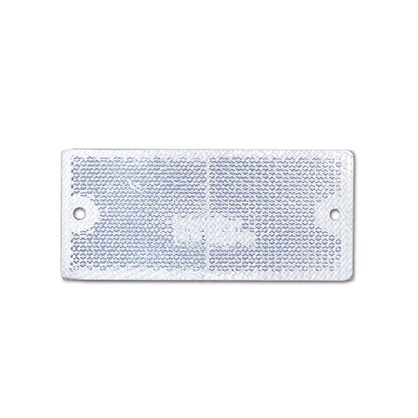 Catadiottro con fori • bianco • 105 x 48