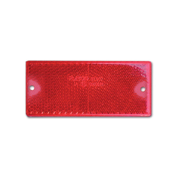 Catadiottro con fori • rosso • 105 x 48