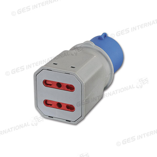 Adattatore spina CEE • 2 prese 10 / 16 A