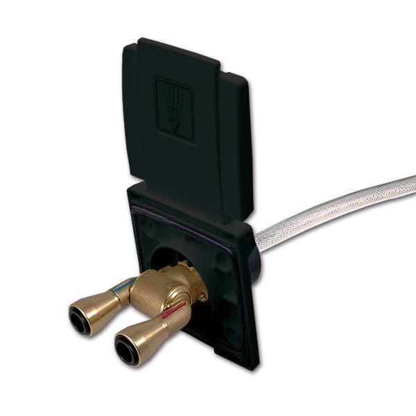 Doccia esterna nera attacco rapido • 150 cm