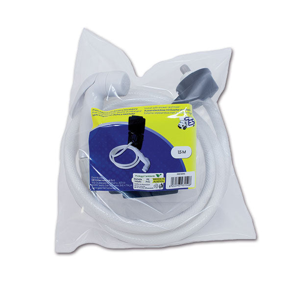 Doccia esterna nera attacco rapido • 150 cm • sacchetto