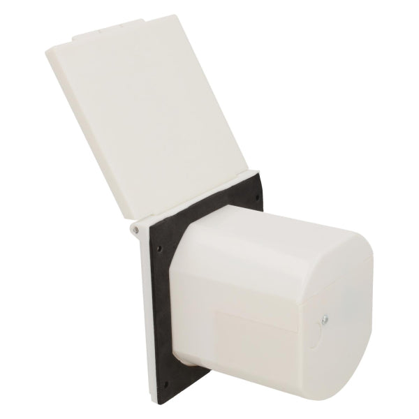 Spina fissa 230 V bianca HABA – vista posteriore