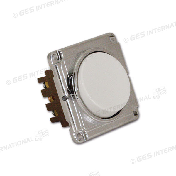 Interruttore singolo Q10 • bianco e cromo