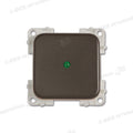 Interruttore con LED • 12 V • verde / marrone