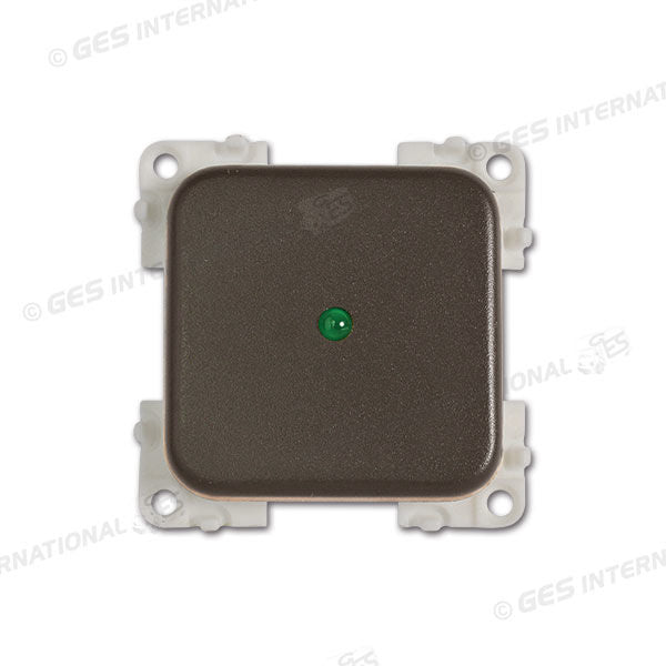 Interruttore con LED • 12 V • verde / marrone