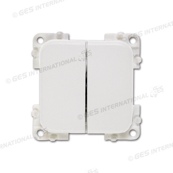 Doppio interruttore unipolare • bianco