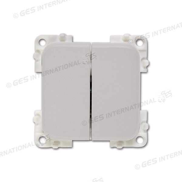 Doppio interruttore unipolare • grigio chiaro