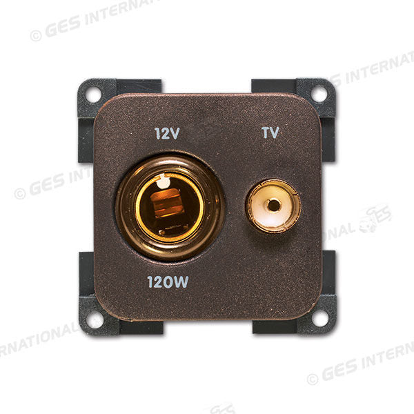 Presa 12 V DIN • TV • marrone