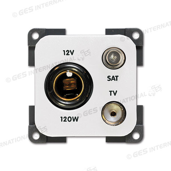 Presa 12 V DIN • TV • SAT • bianco