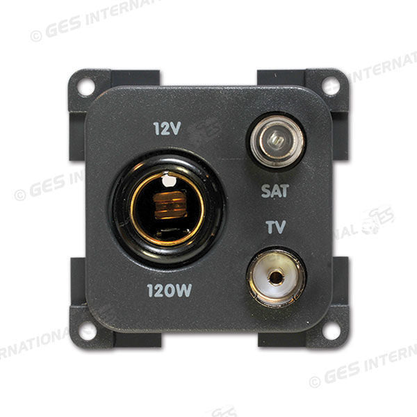Presa 12 V DIN • TV • SAT • grigio