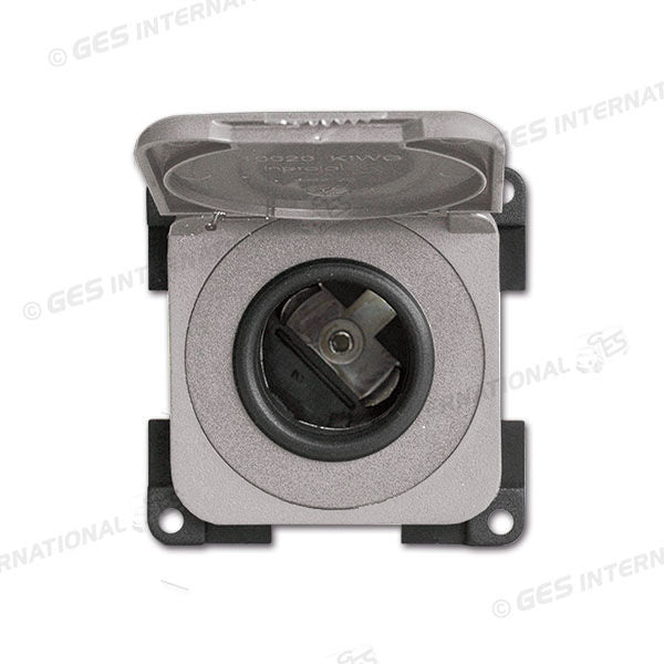 Presa DC con coperchio • 12 V • grigio chiaro