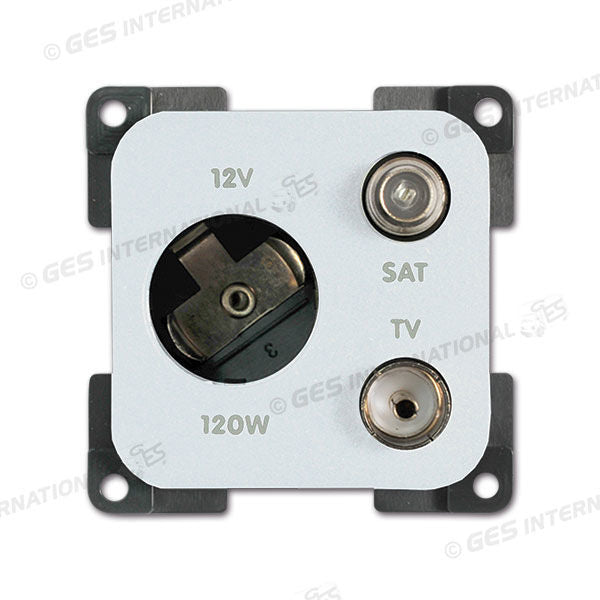 Presa 12 V DC • TV • SAT • bianco