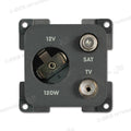 Presa 12 V DC • TV • SAT • grigio