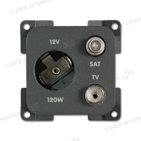 Presa 12 V DC • TV • SAT • grigio