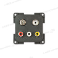 Modulo 3 prese RCA / TV / SAT • grigio