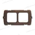Placca supporto 2 moduli • marrone