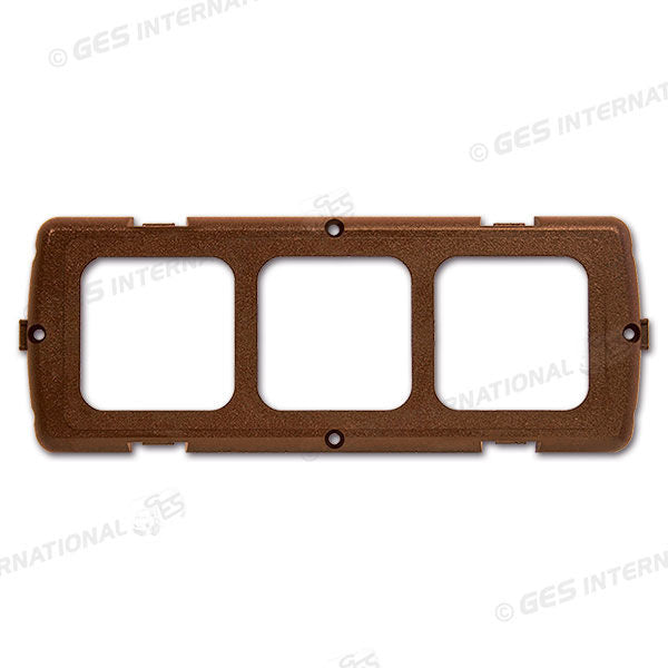 Placca supporto 3 moduli • marrone