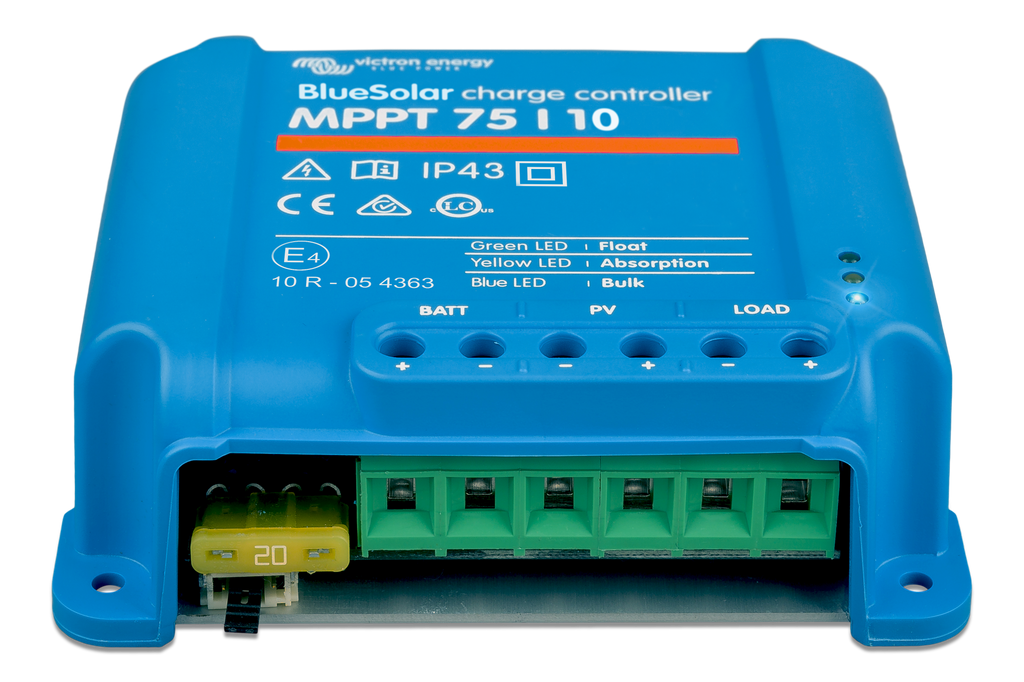 Regolatore MPPT Victron • 75 V / 10 A — vista frontale