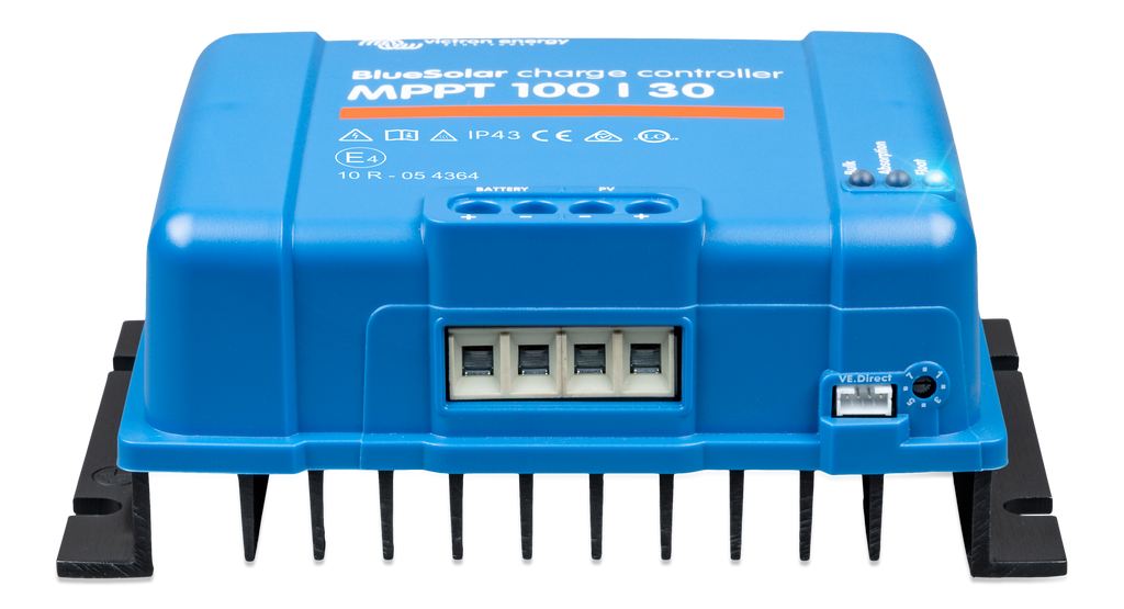 Regolatore MPPT Victron • 100 V / 30 A — vista frontale