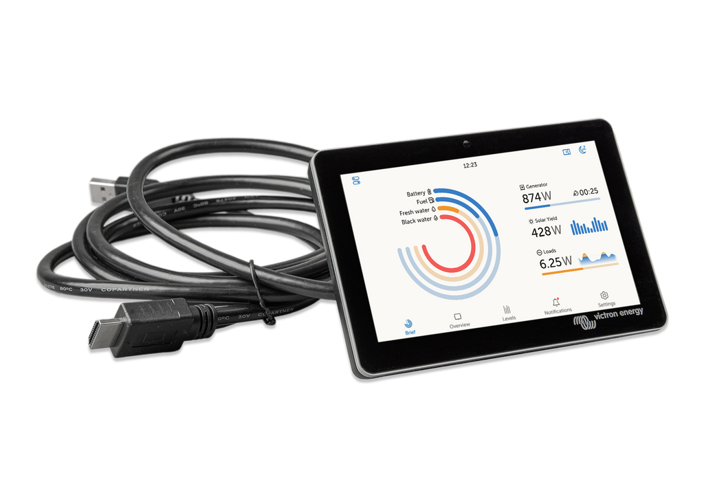 GX Touch 50 Victron — vista superiore
