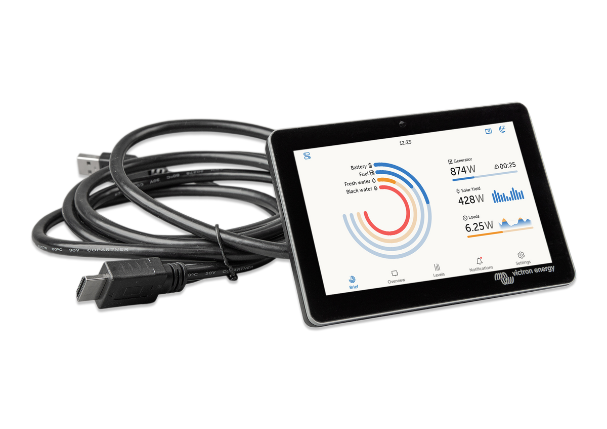 GX Touch 50 Victron — vista superiore