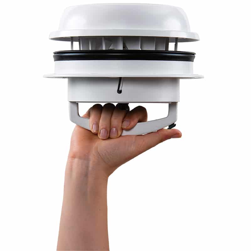 MAXXFAN Dome Plus bianco — vista laterale compatta