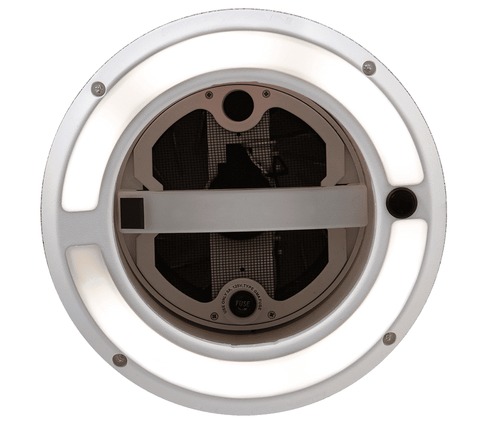 MAXXFAN Dome Plus — vista interna con anello LED