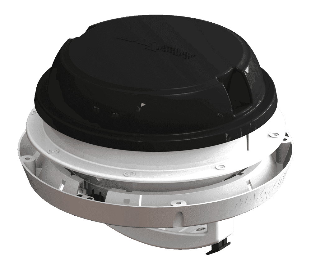 MAXXFAN Dome Plus nero — vista esterna prodotto