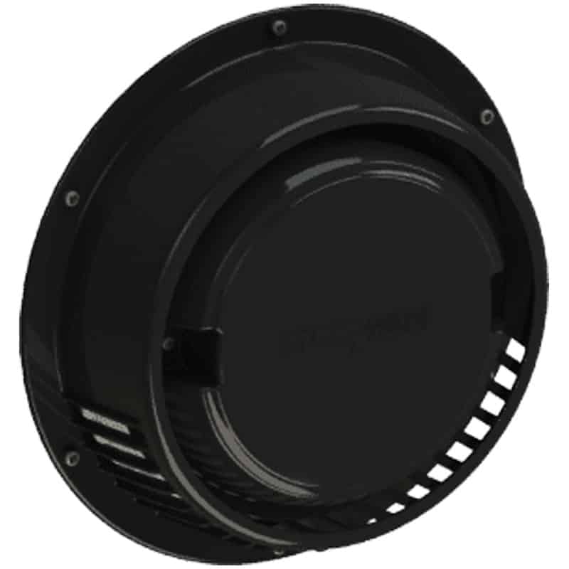 MAXXFAN Dome Plus nero — vista frontale chiusa