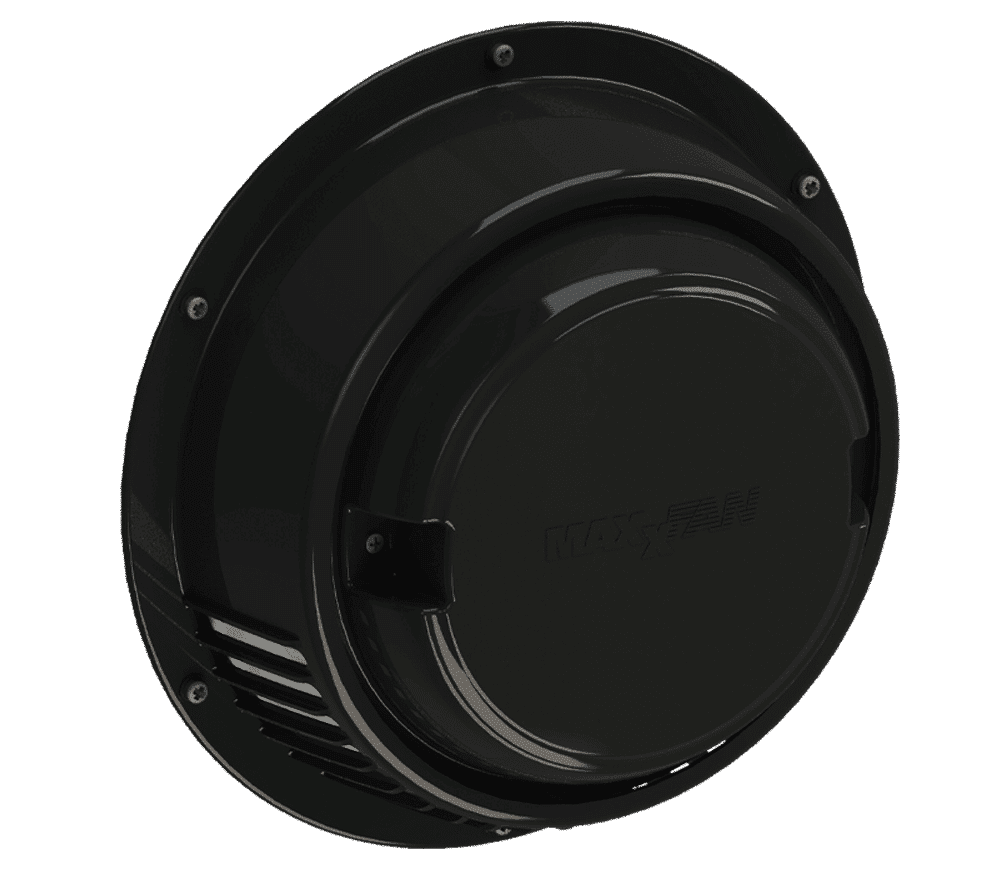 MAXXFAN Dome Plus nero — vista frontale prospettica