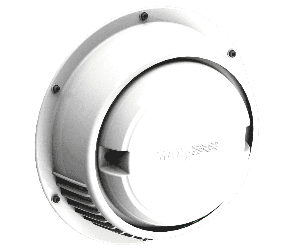 MAXXFAN Dome bianco — vista esterna anteriore