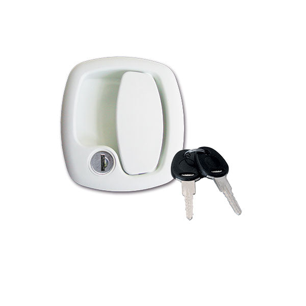Maniglia esterna 1200 • cilindro e chiavi New System • bianca