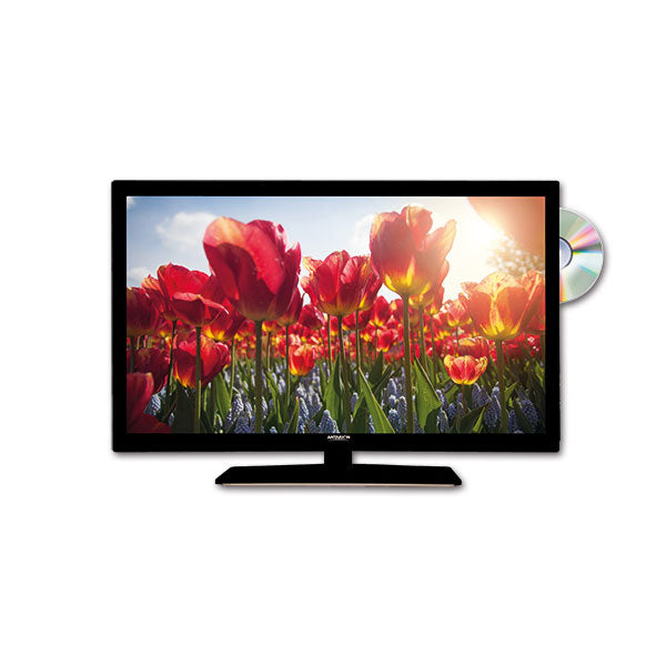 TV LED 22" • DVB-T2 HEVC e DVD