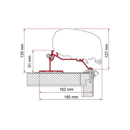 Adapter Caravan Roof 400